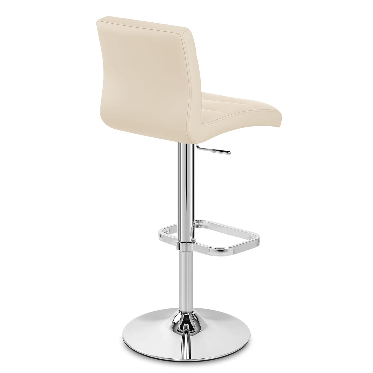 Sgabello Ecopelle Cromato - Lush Crema