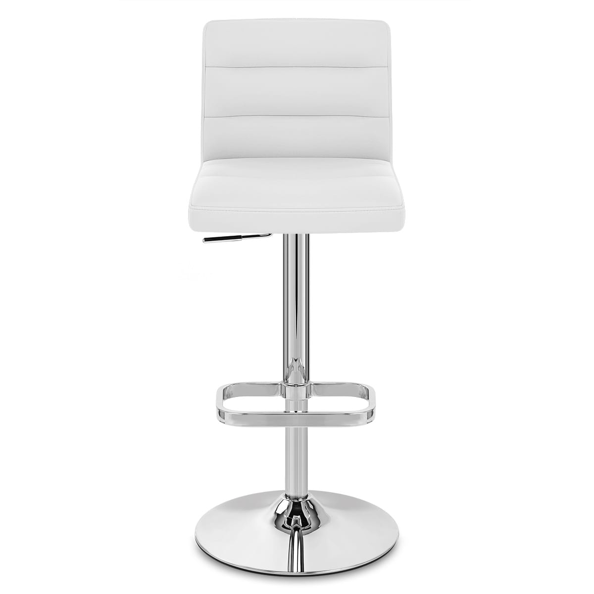 Sgabello Ecopelle Cromato - Lush Bianco