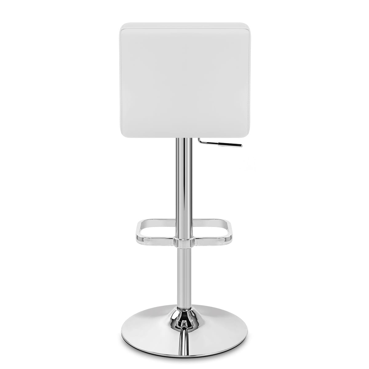 Sgabello Ecopelle Cromato - Lush Bianco