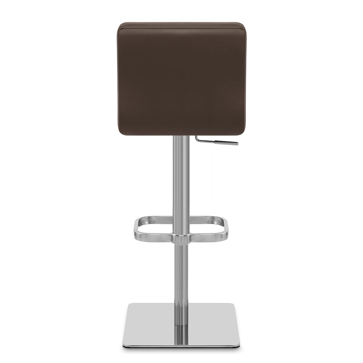 Sgabello Pelle Cromo Satinato - Lush Marrone