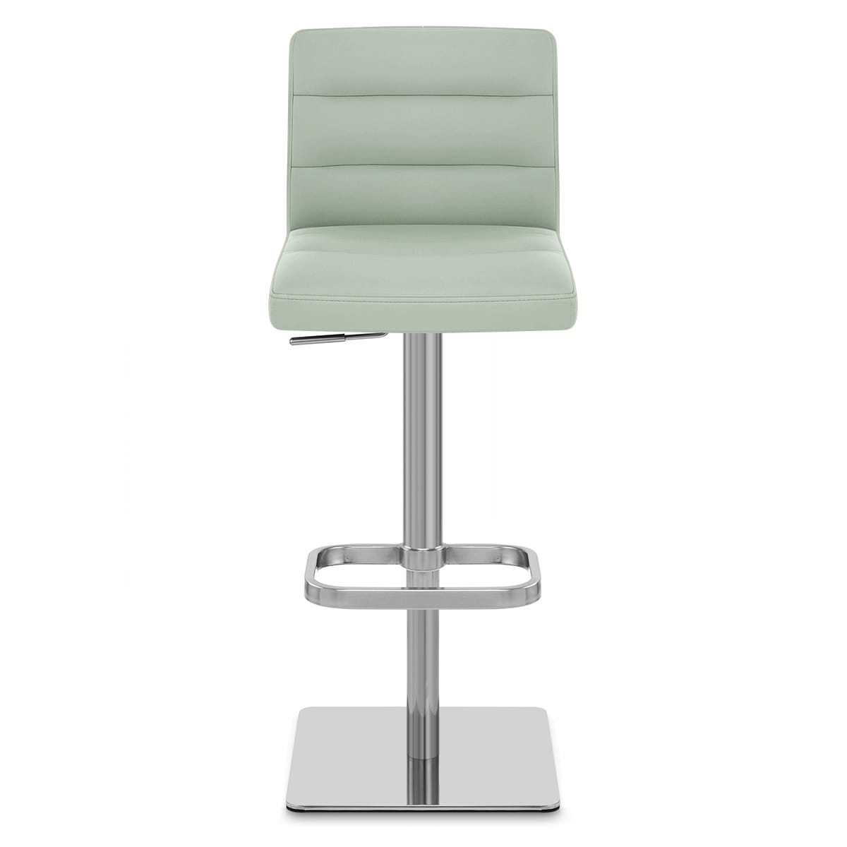 Sgabello Pelle Cromo Satinato - Lush Verde