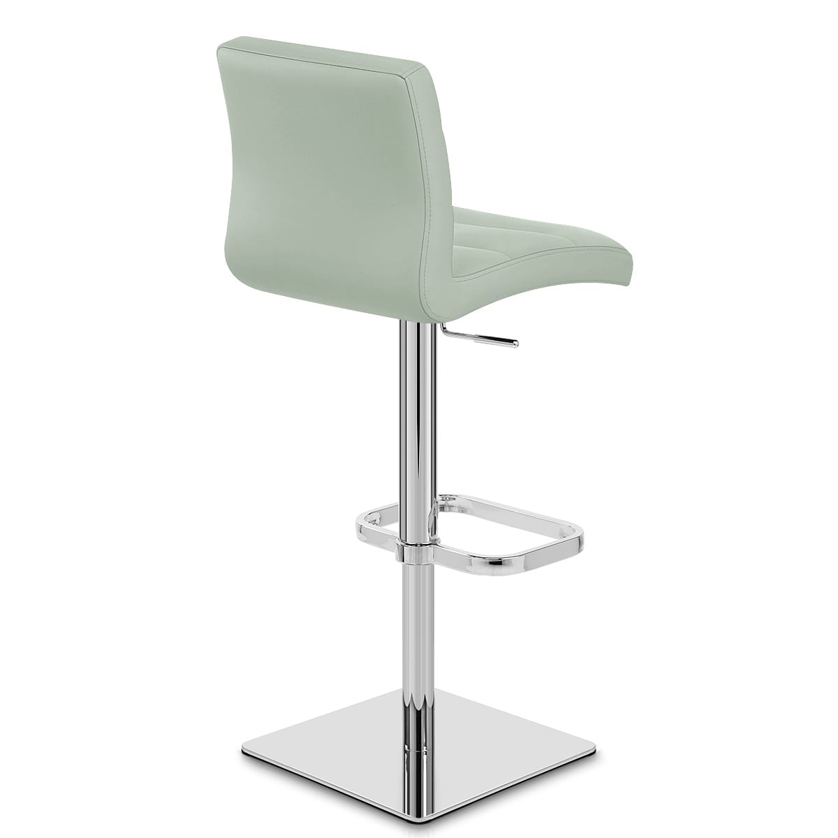 Sgabello Pelle Cromato - Lush Verde