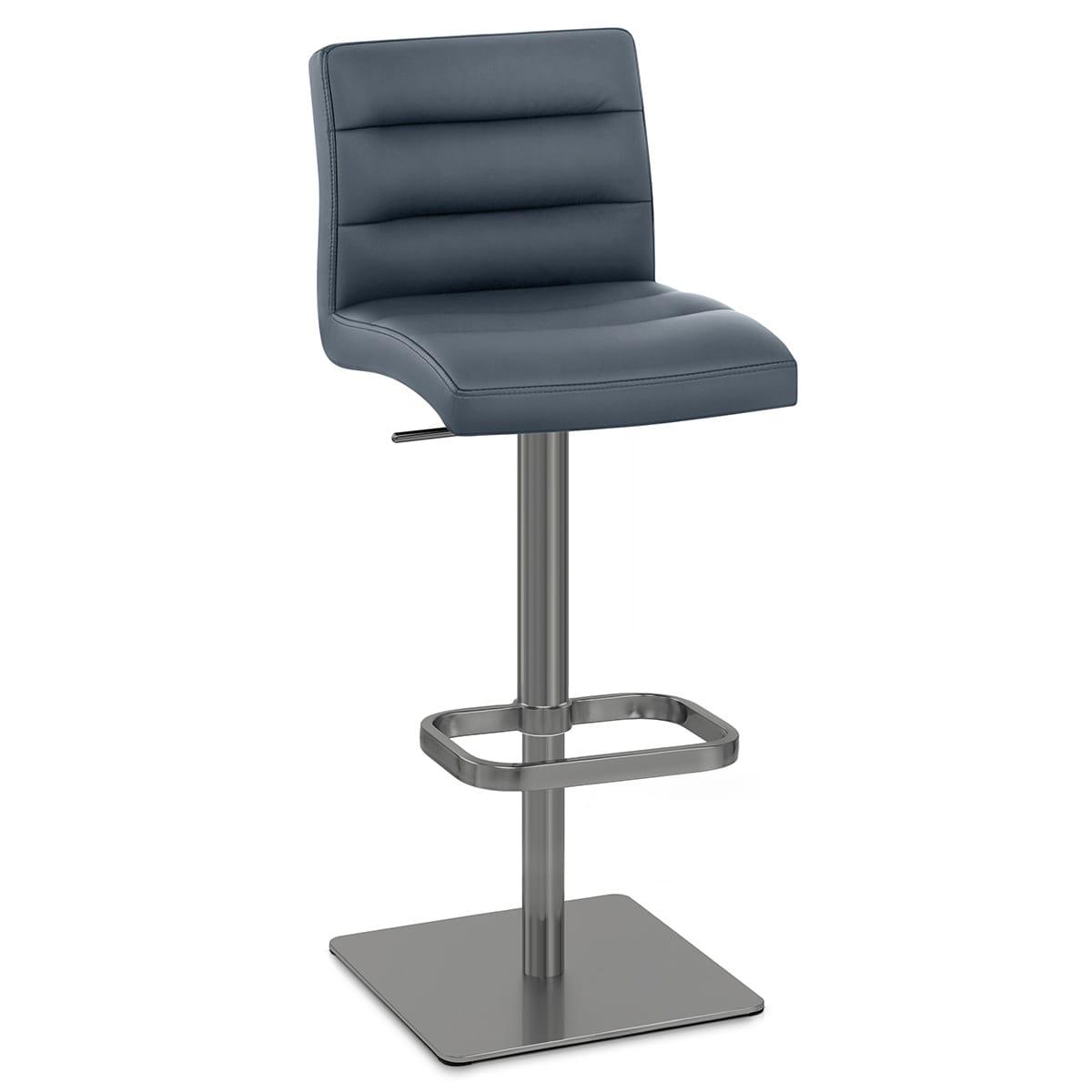 Sgabello Vera Pelle Graffite - Lush Blu
