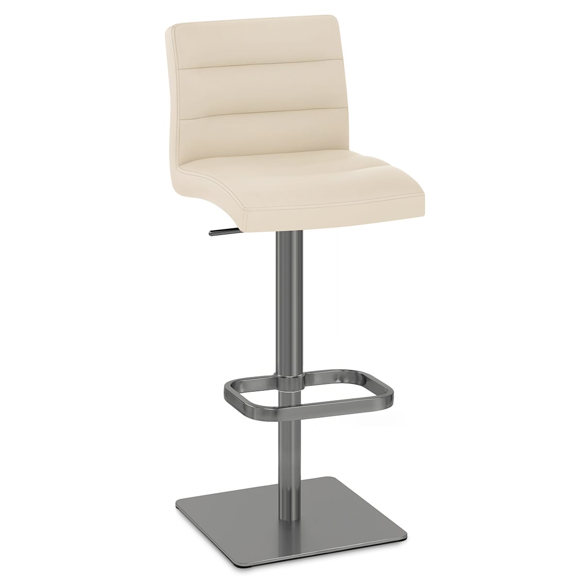 Sgabello Vera Pelle Graffite - Lush Crema