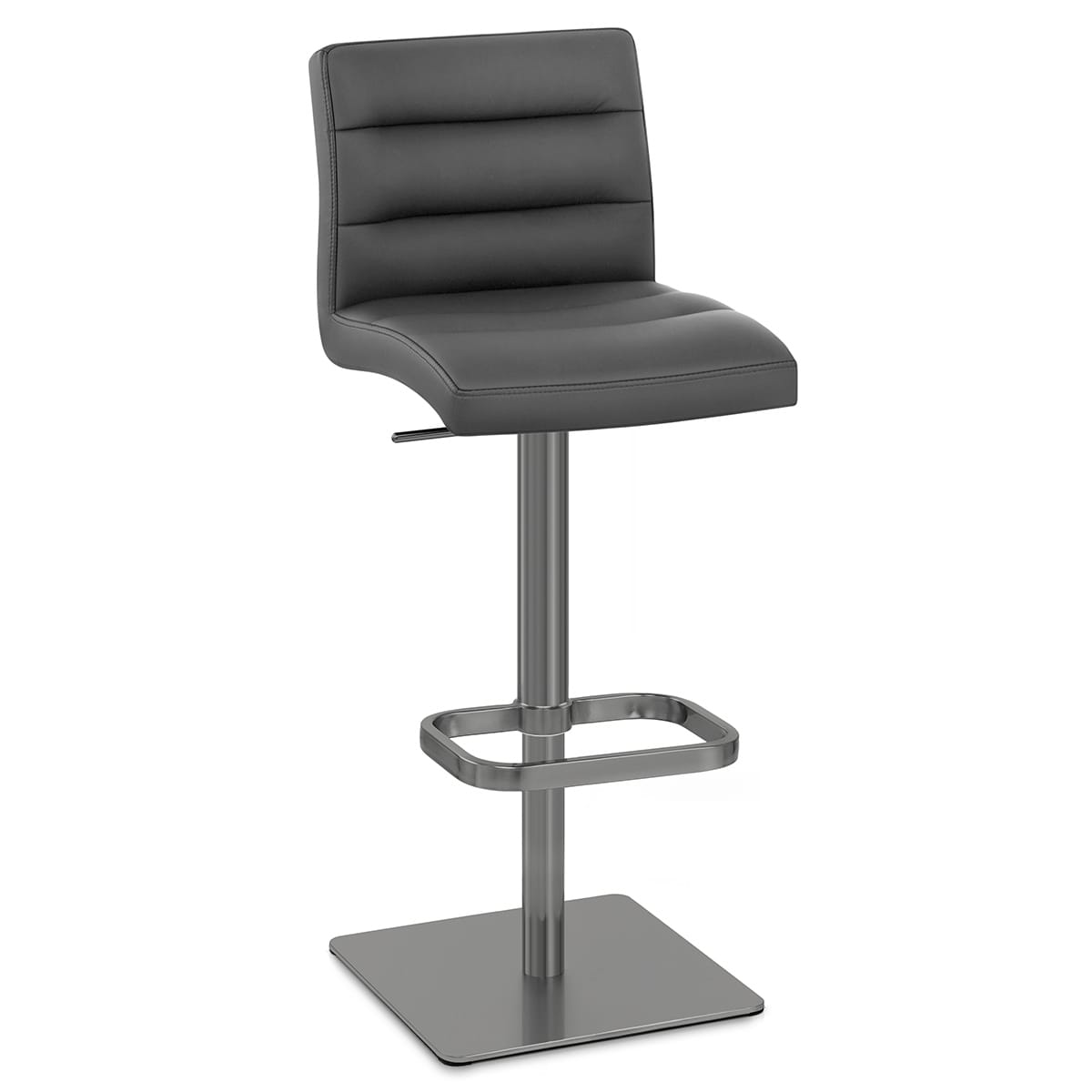 Sgabello Vera Pelle Graffite - Lush Grigio scuro