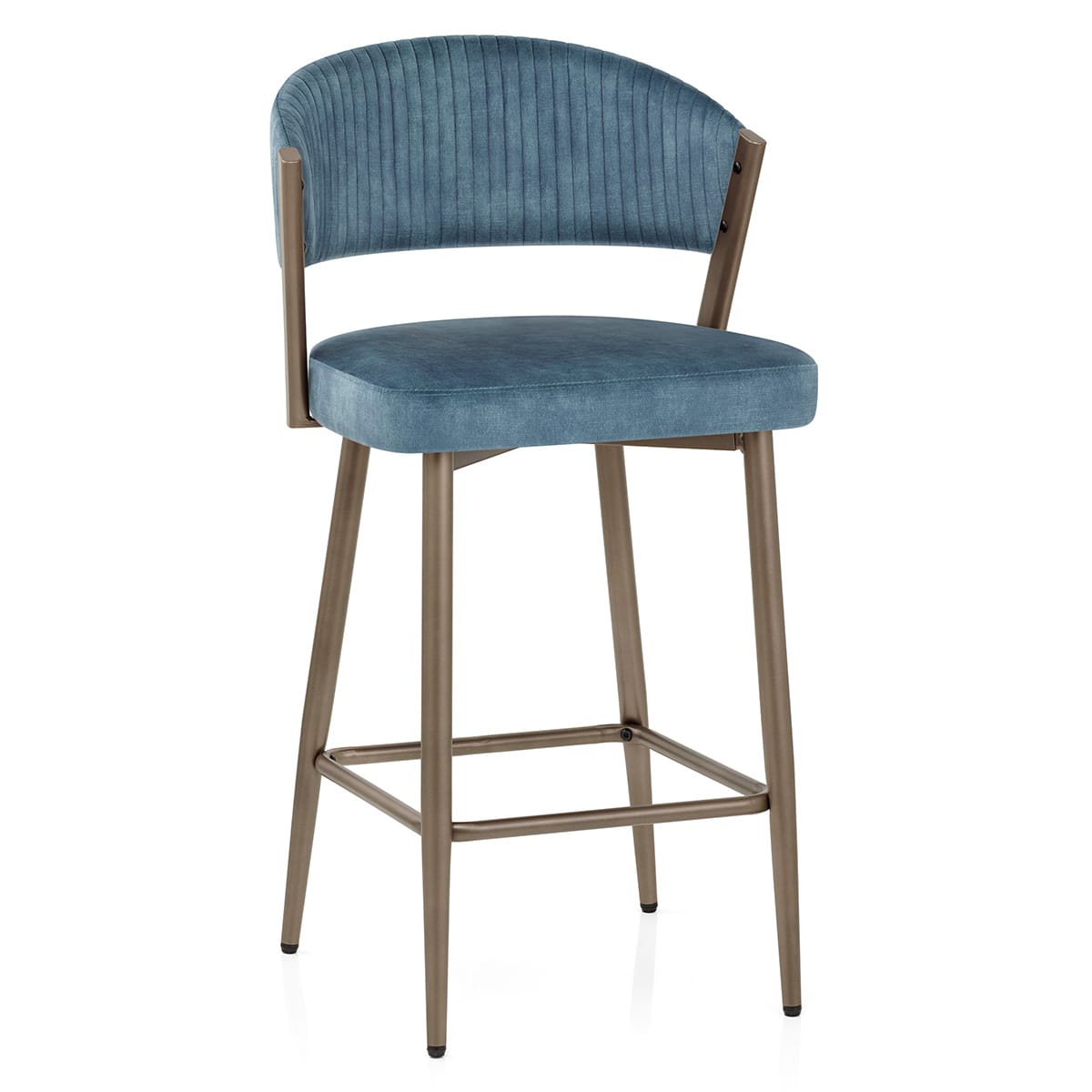 Sgabello da Bar Velluto - Lusso Blu