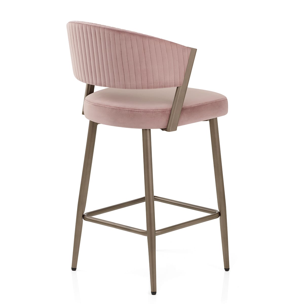 Sgabello da Bar Velluto - Lusso Rosa