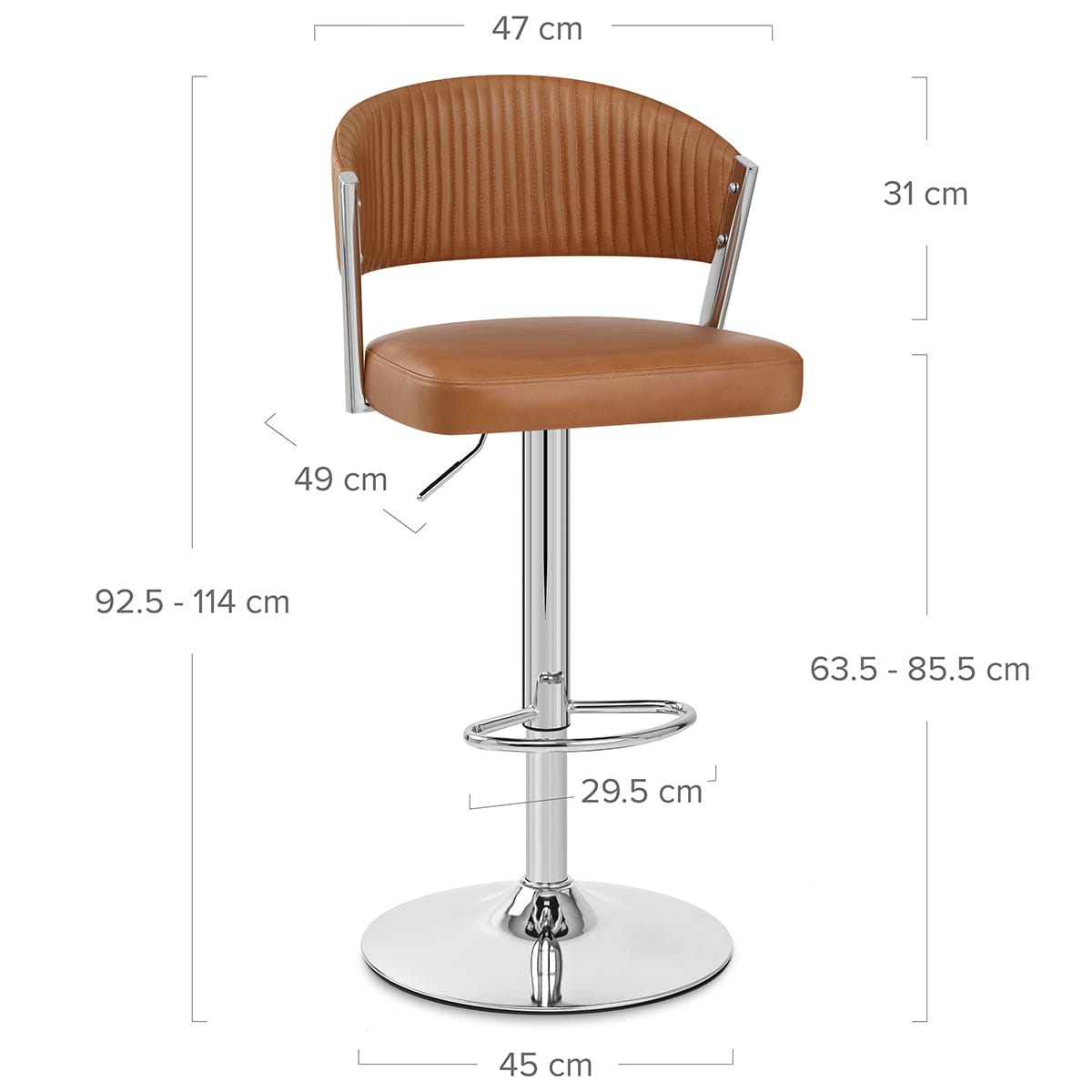 Sgabello Vera Pelle - Lusso Marrone