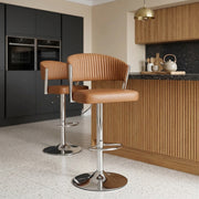 Sgabello Vera Pelle - Lusso Marrone
