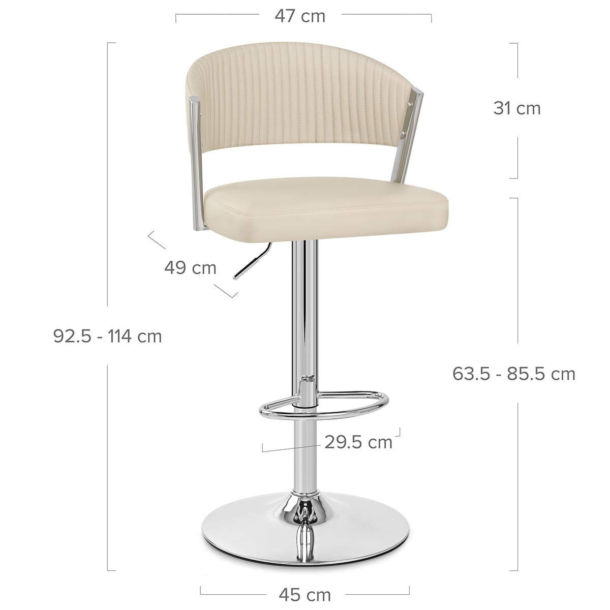 Sgabello Vera Pelle - Lusso Crema