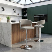 Sgabello Vera Pelle - Lusso Grigio