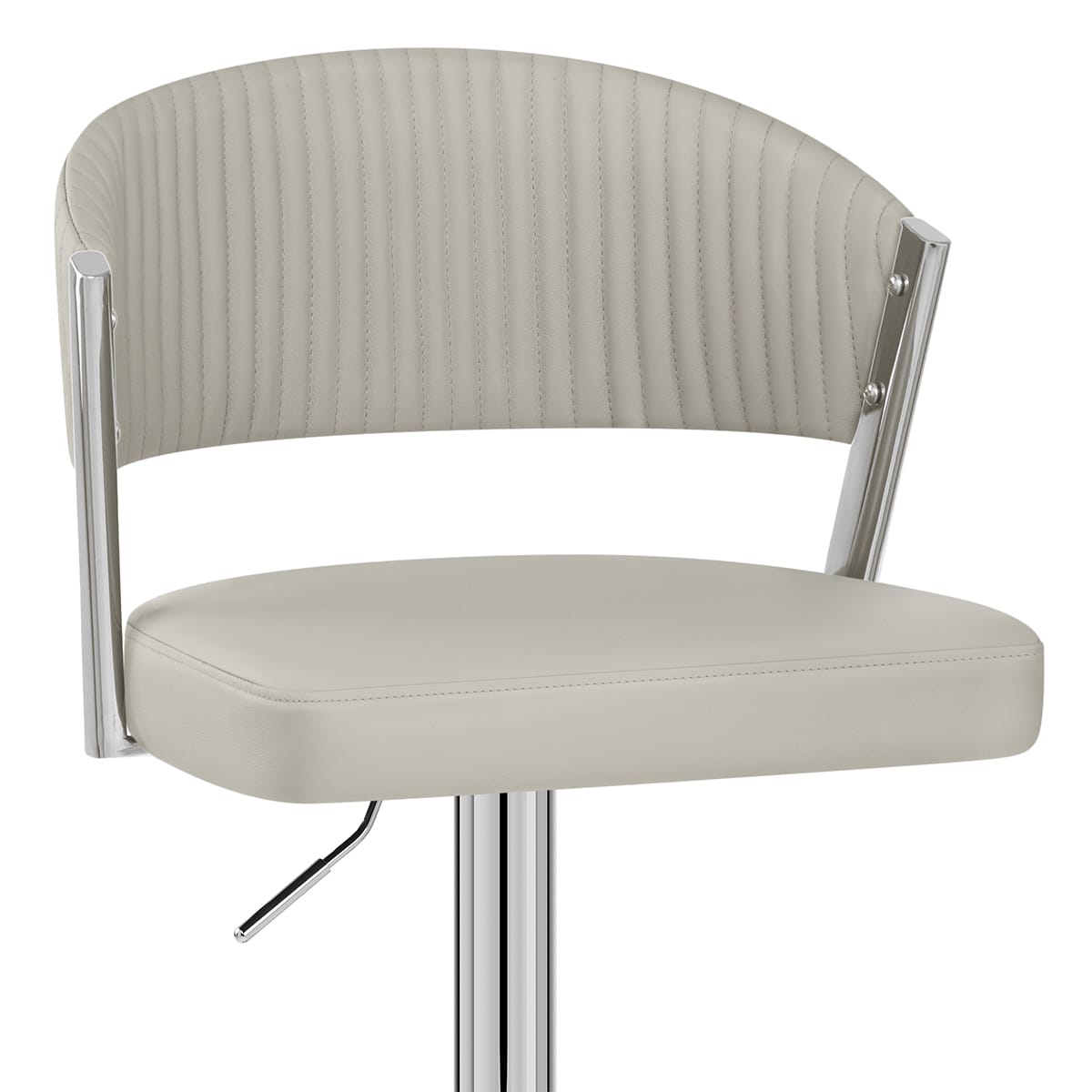 Sgabello Vera Pelle - Lusso Grigio