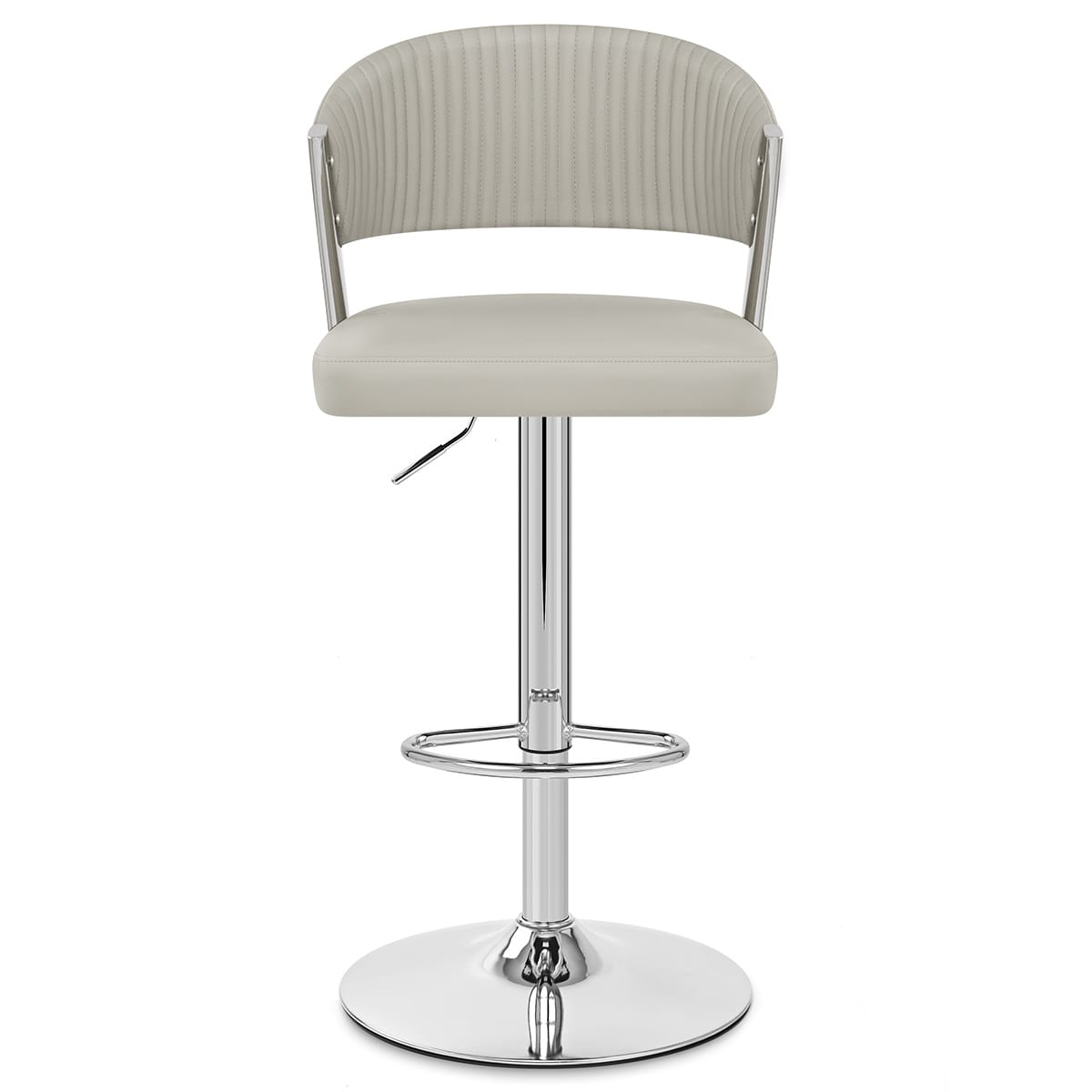 Sgabello Vera Pelle - Lusso Grigio