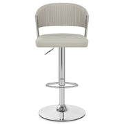 Sgabello Vera Pelle - Lusso Grigio