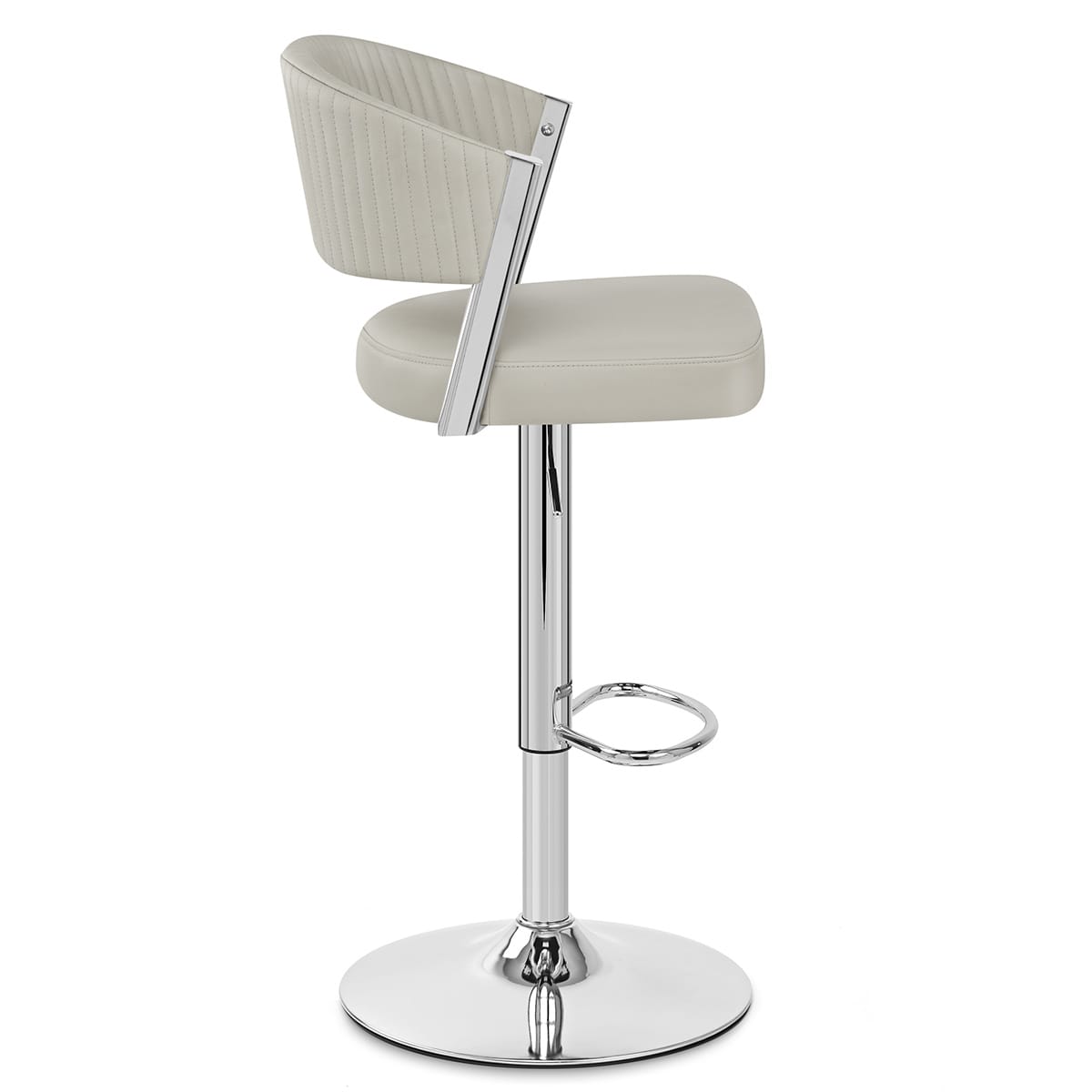 Sgabello Vera Pelle - Lusso Grigio