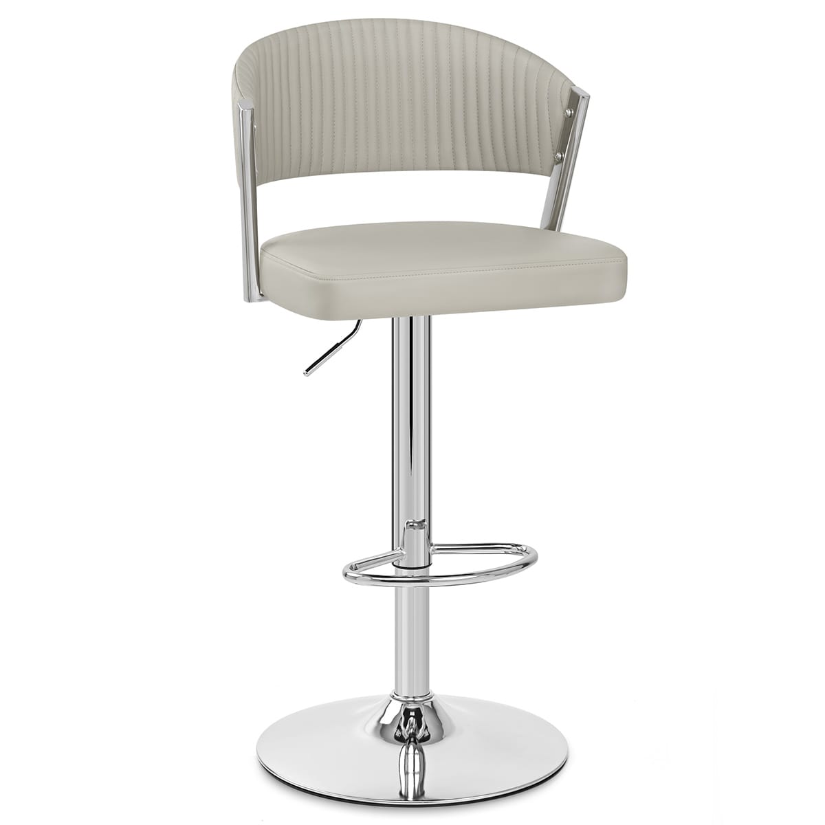 Sgabello Vera Pelle - Lusso Grigio