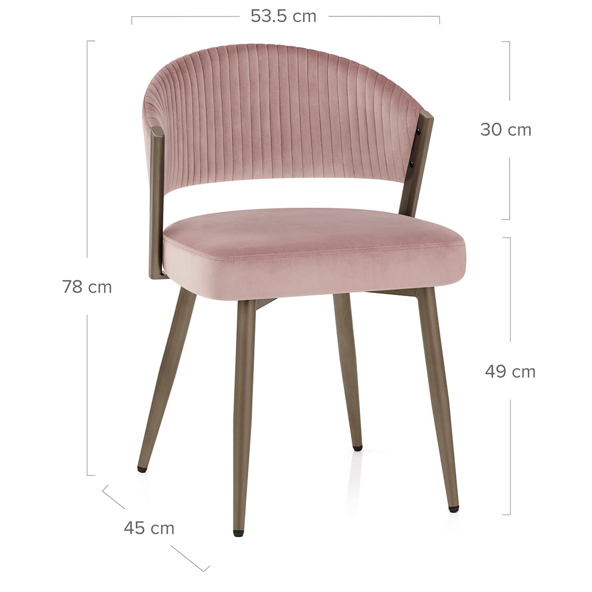 Sedia da Pranzo Velluto - Lusso Rosa