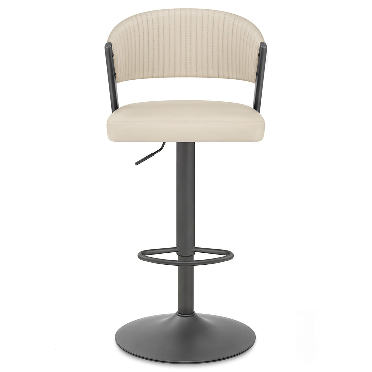 Sgabello Ecopelle Graphite - Lusso Crema