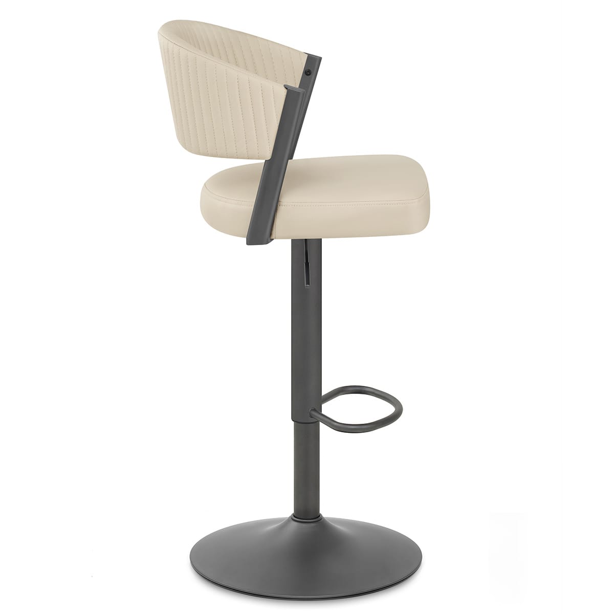 Sgabello Ecopelle Graphite - Lusso Crema