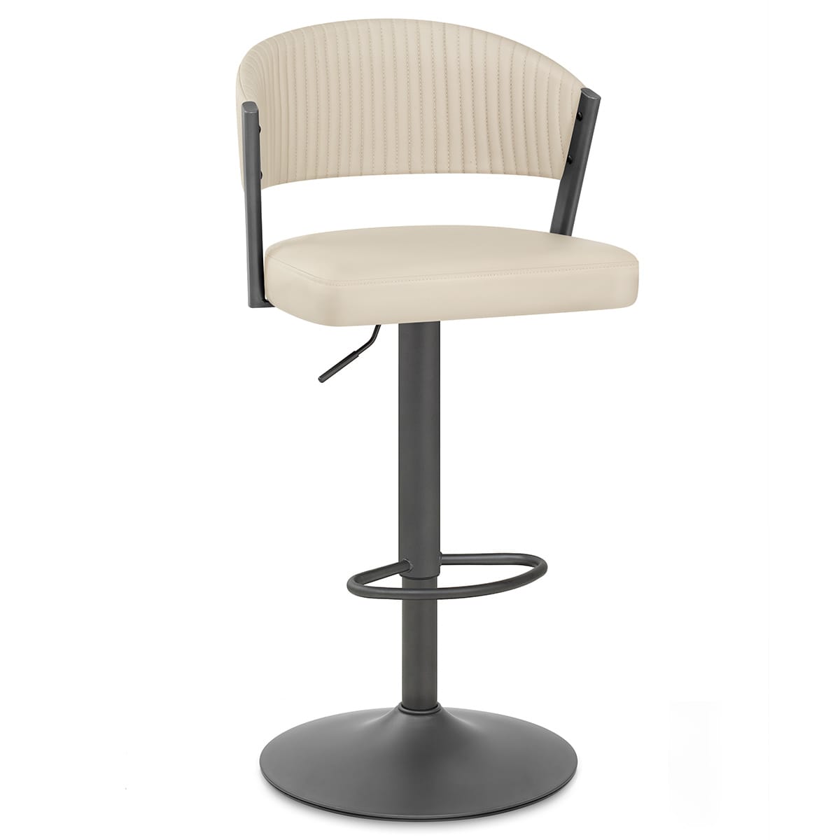 Sgabello Ecopelle Graphite - Lusso Crema