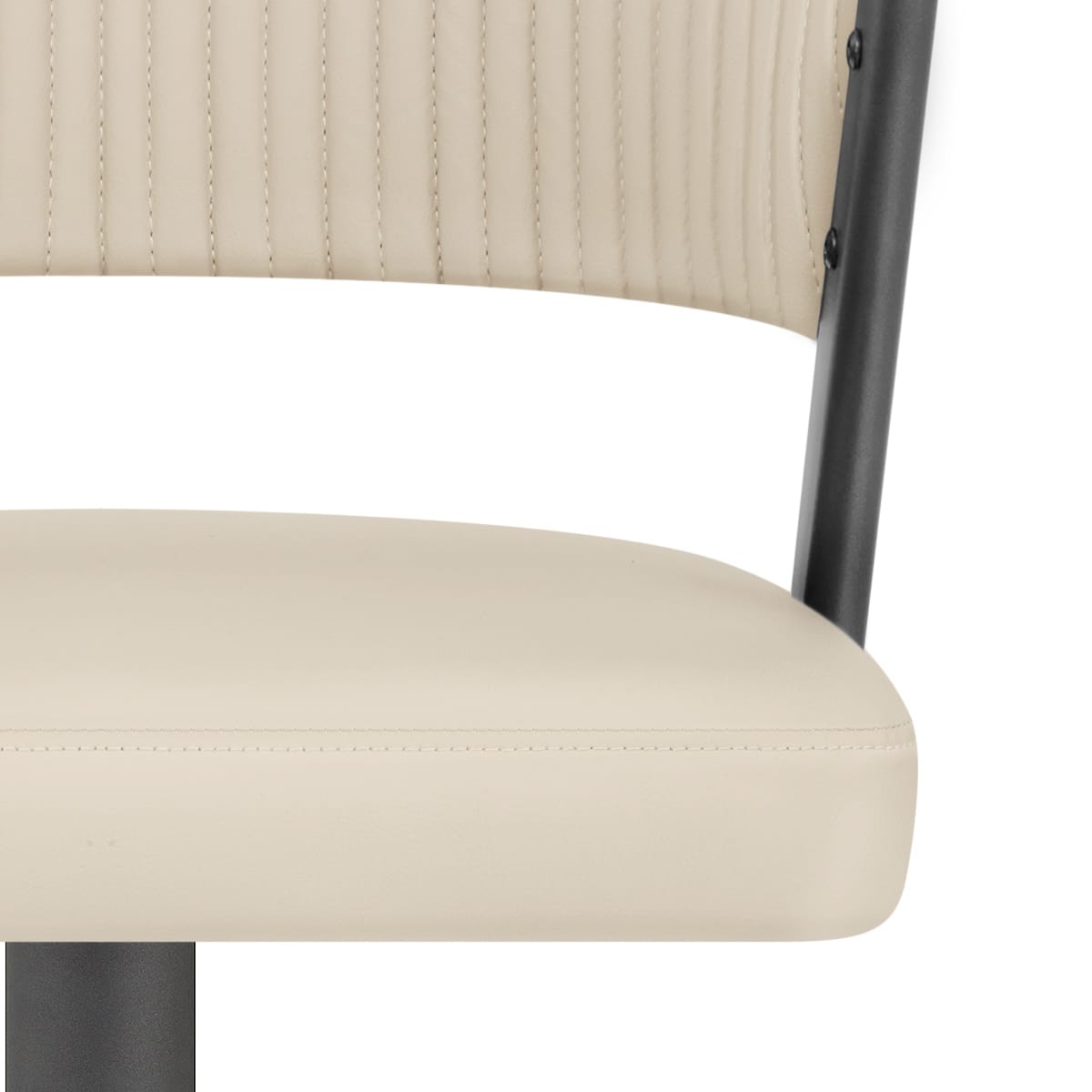 Sgabello Ecopelle Graphite - Lusso Crema