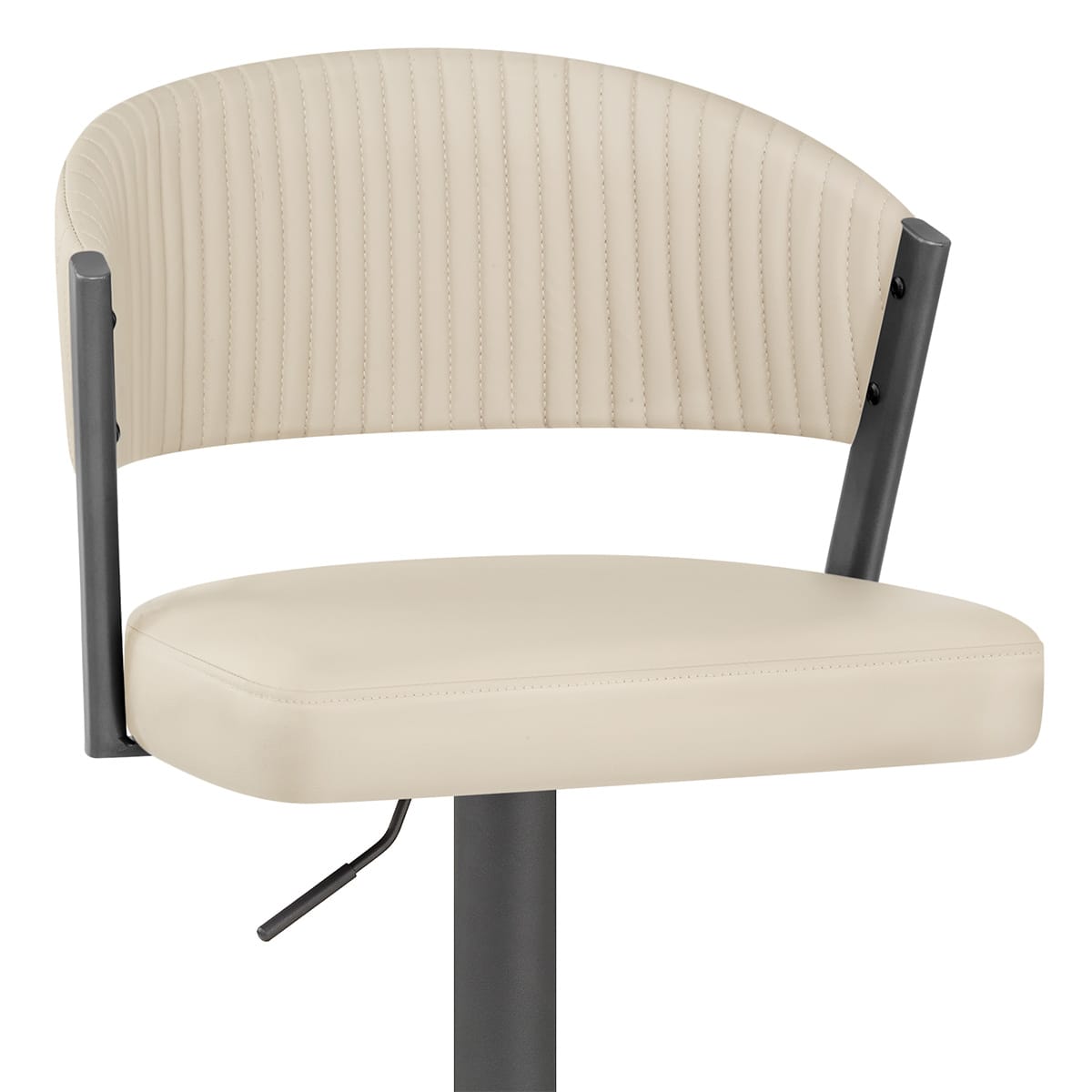 Sgabello Ecopelle Graphite - Lusso Crema