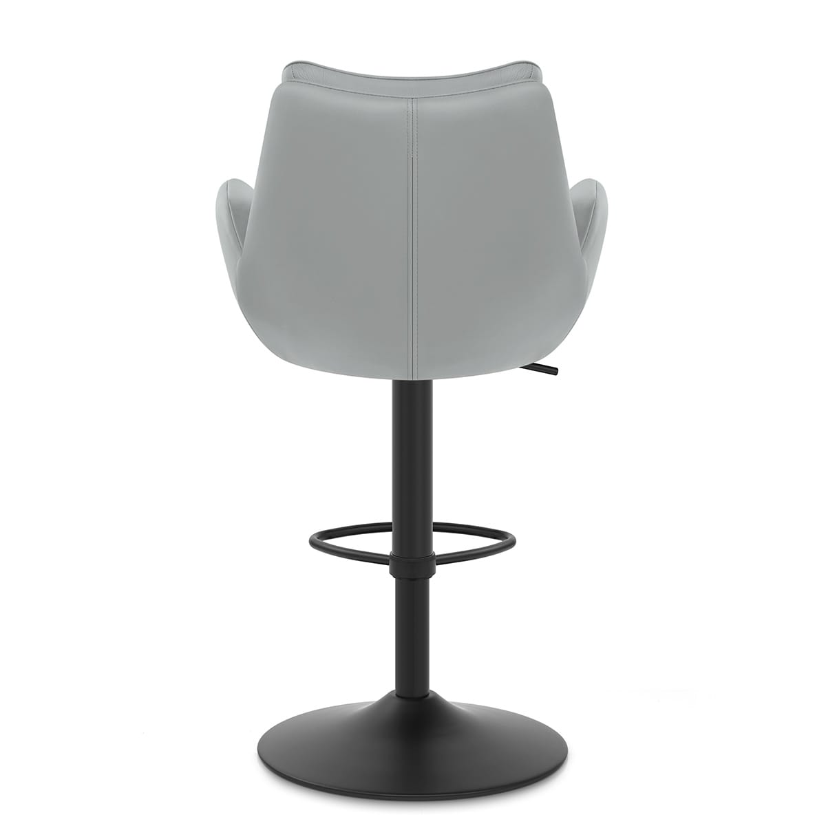 Sgabello Vera Pelle Metallo - Madrid Grigio