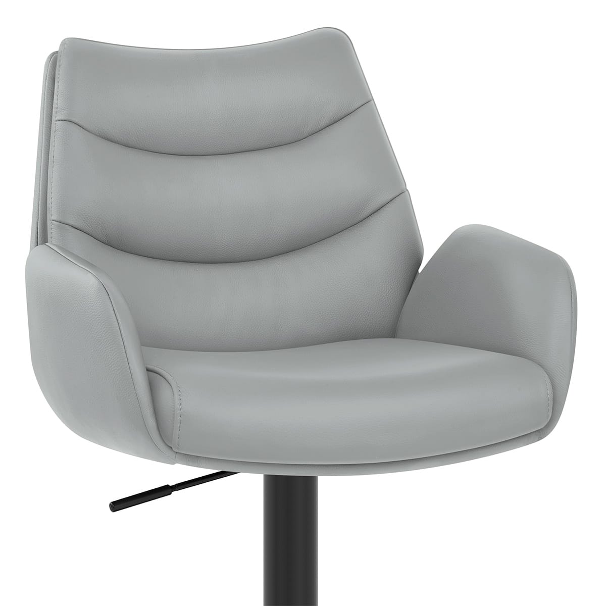 Sgabello Vera Pelle Metallo - Madrid Grigio