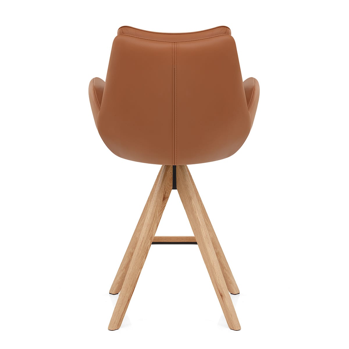 Sgabello Vera Pelle in Legno - Madrid Marrone
