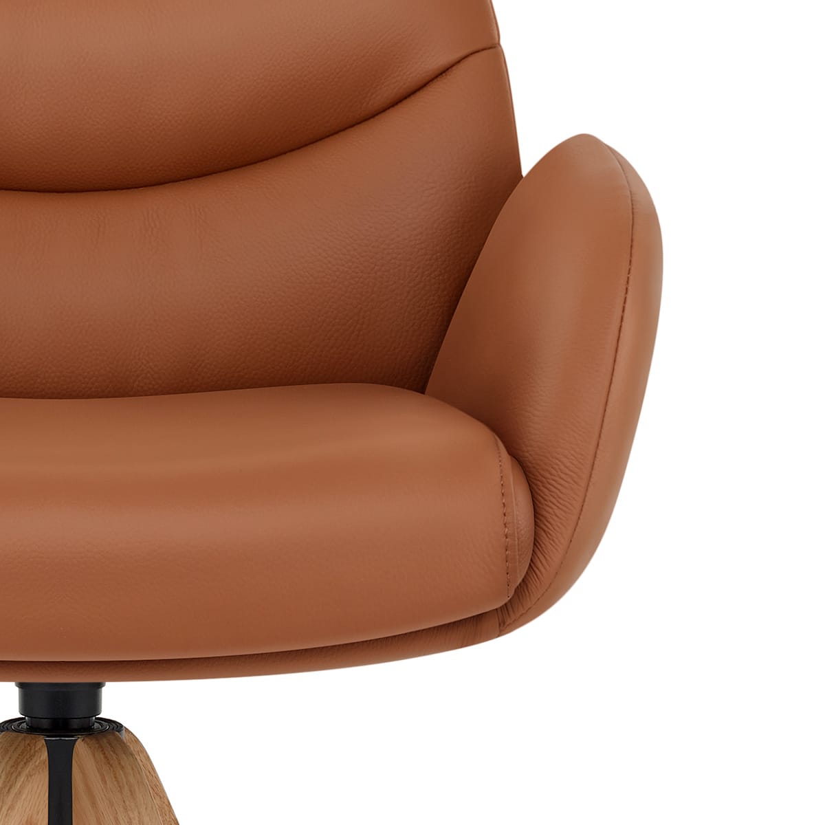 Sgabello Vera Pelle in Legno - Madrid Marrone