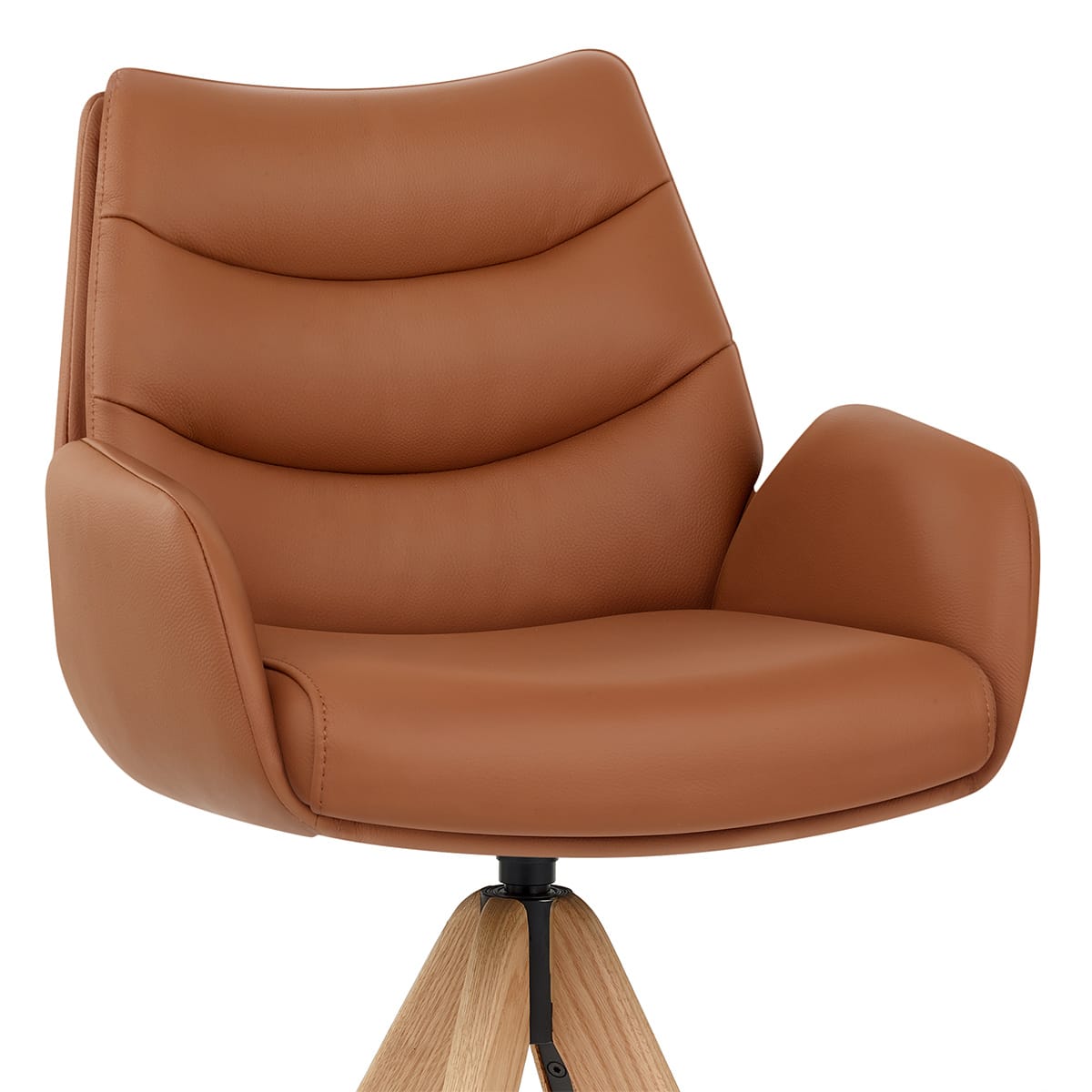 Sgabello Vera Pelle in Legno - Madrid Marrone