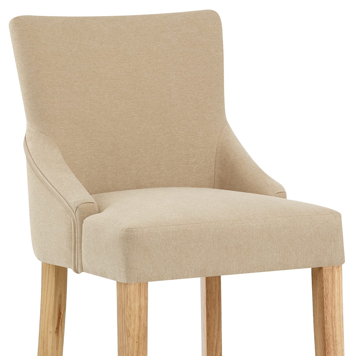 Sgabello Tessuto Legno - Magna Crema