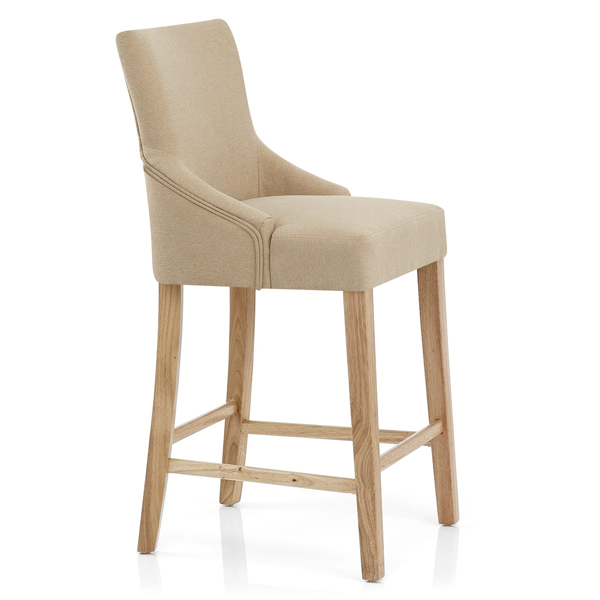 Sgabello Tessuto Legno - Magna Crema
