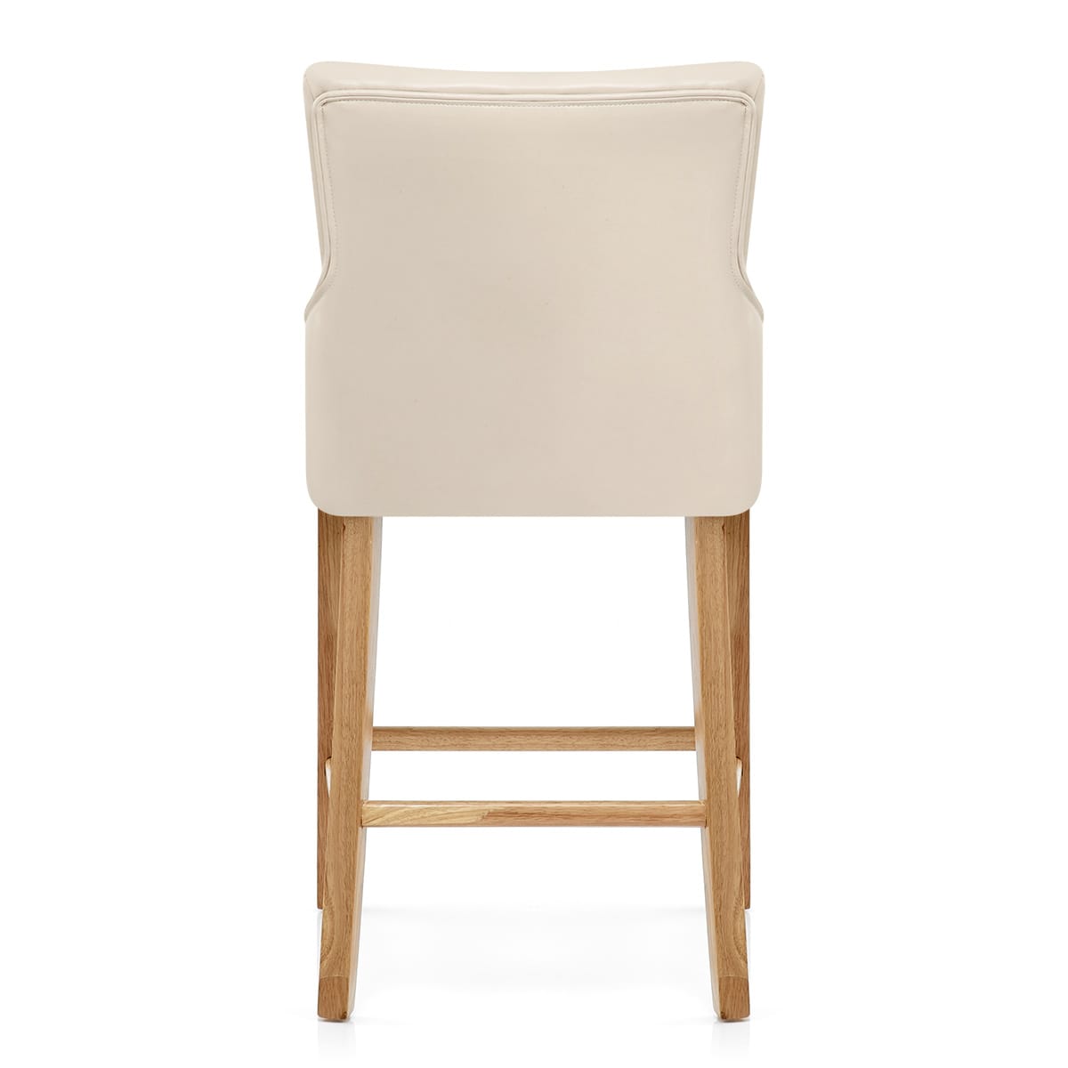 Sgabello Ecopelle Legno - Magna Crema