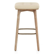 Sgabello Ecopelle Legno - Malmo Crema