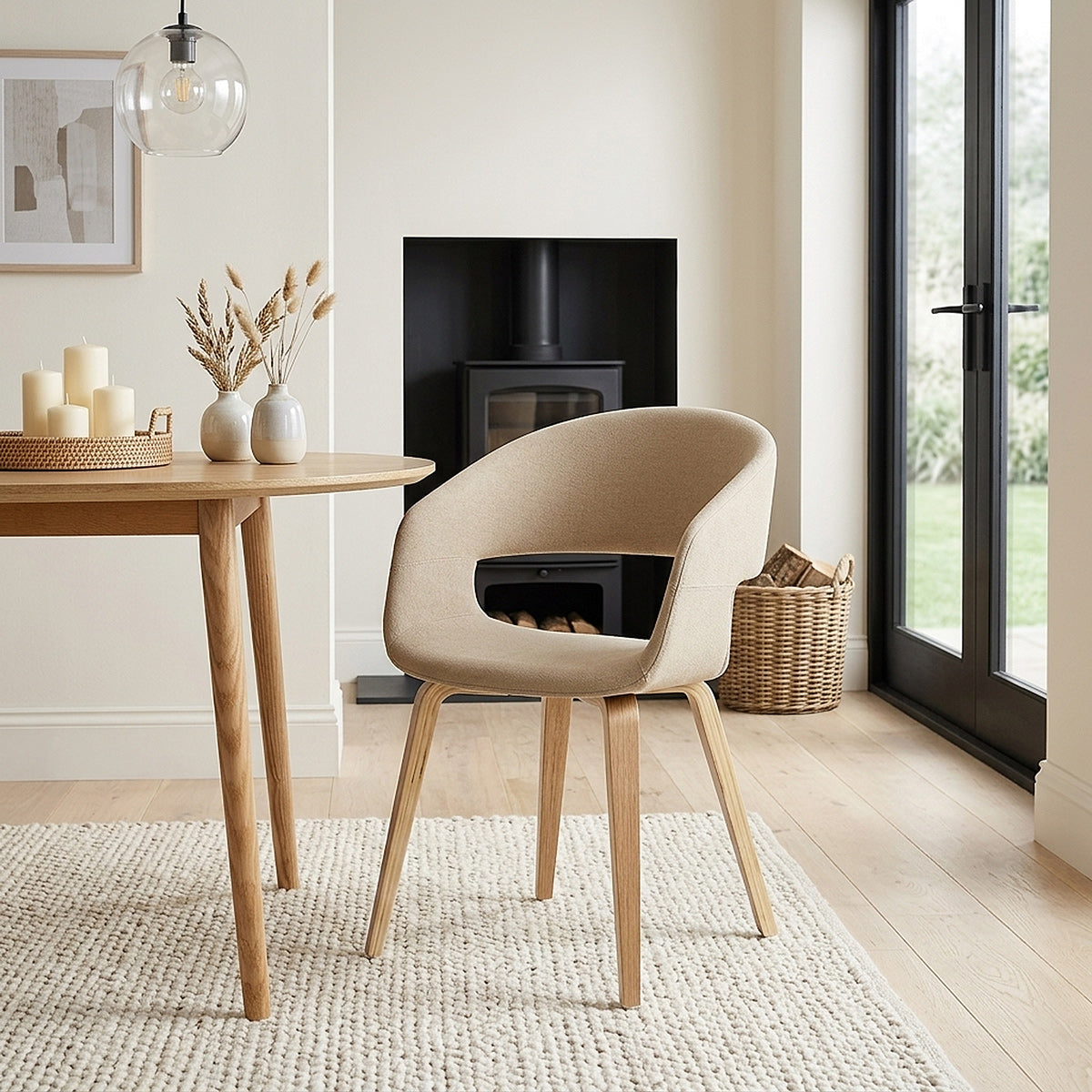 Sedia Tessuto Legno - Marcus Crema