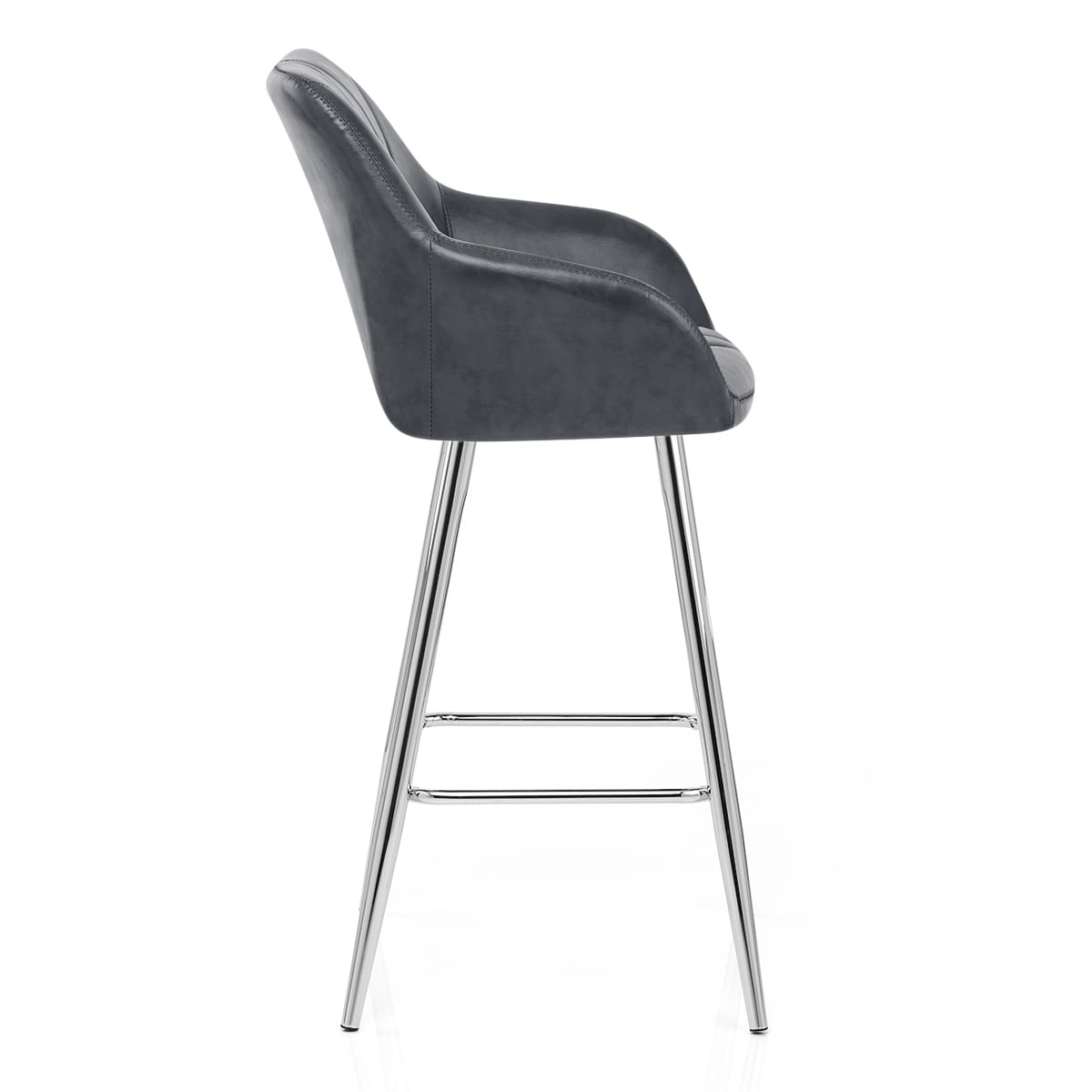 Sgabello Ecopelle Anticata - Mason Blu Scuro