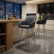 Sgabello Ecopelle Anticata - Mason Blu Scuro