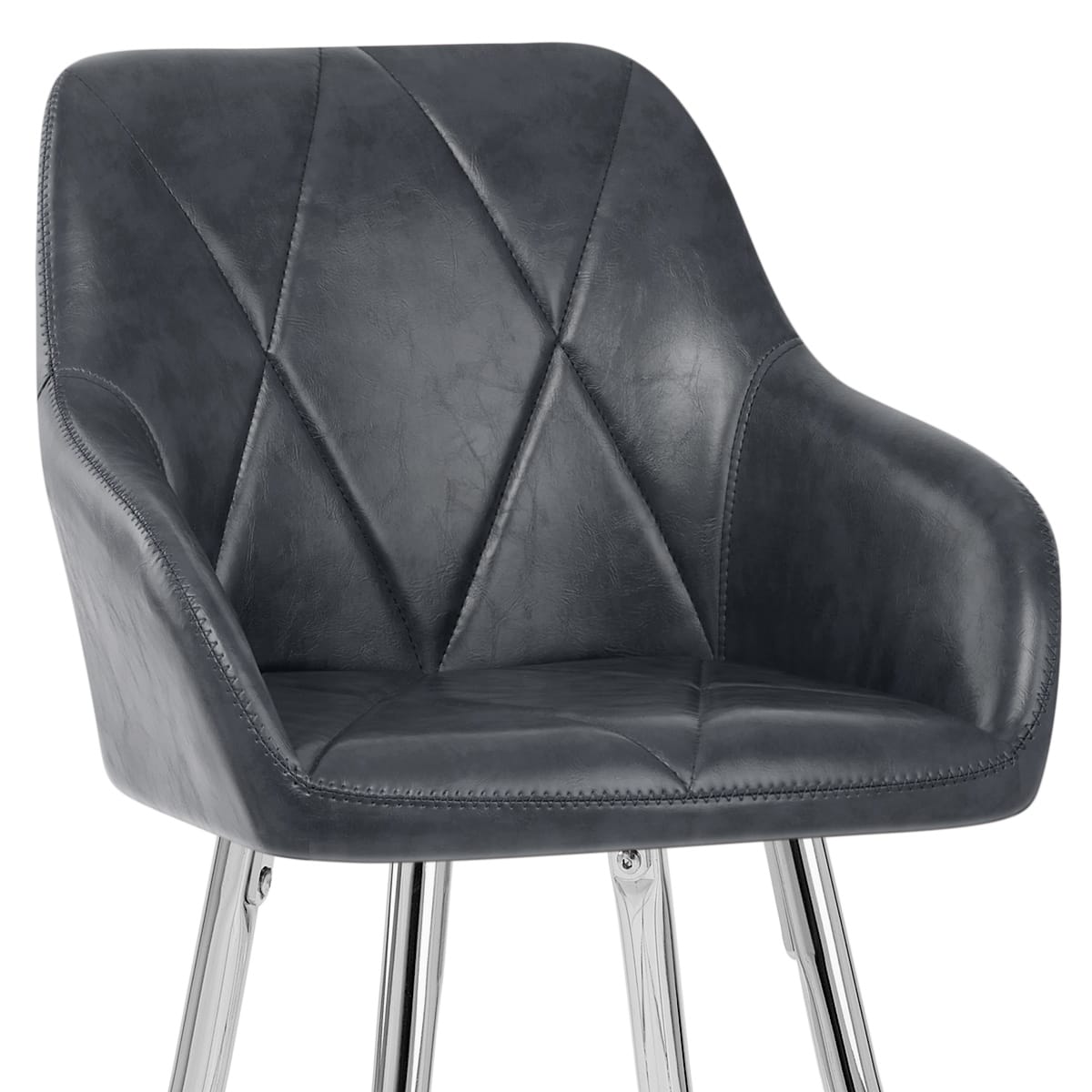 Sgabello Ecopelle Anticata - Mason Blu Scuro