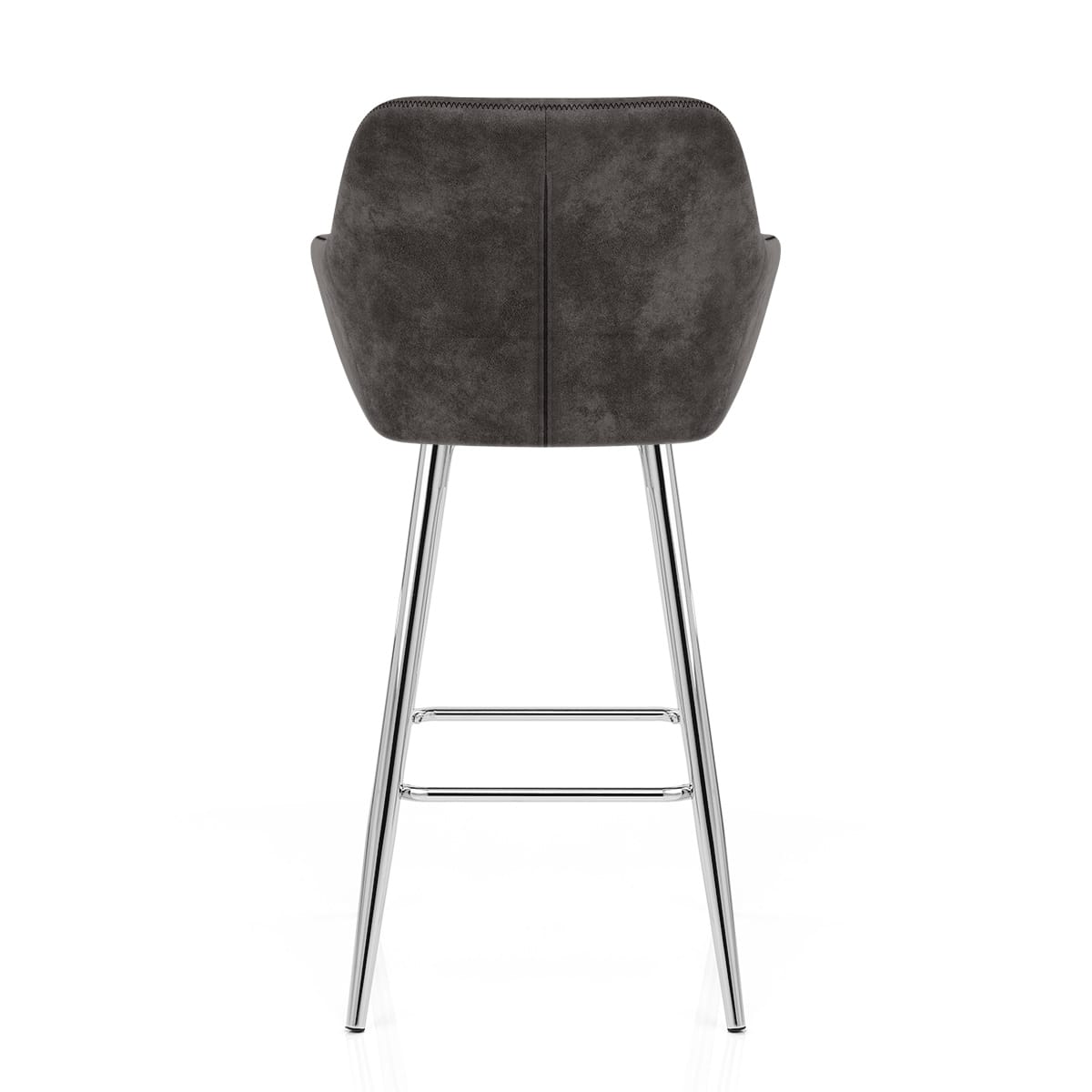 Sgabello Tessuto Cromato - Mason Grigio scuro