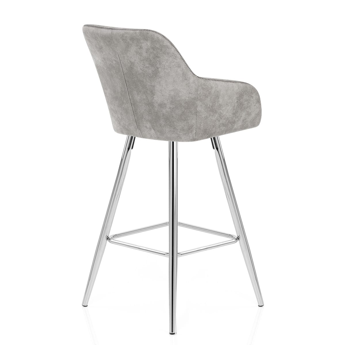 Sgabello Tessuto Cromato - Mason Grigio