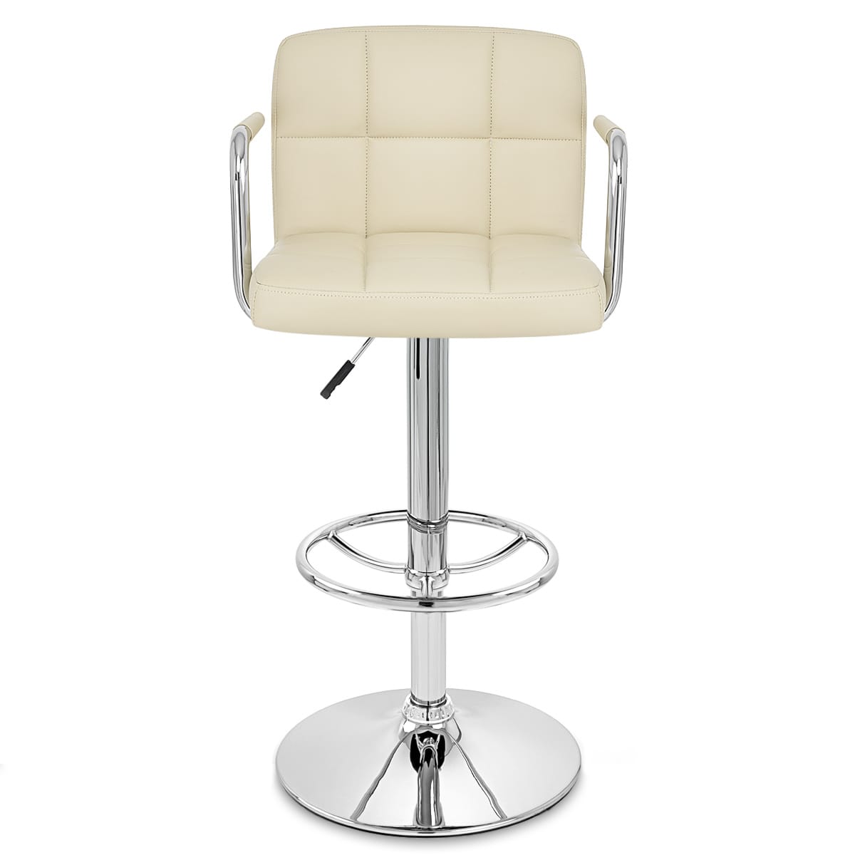 Sgabello Ecopelle Cromato - Maze Crema