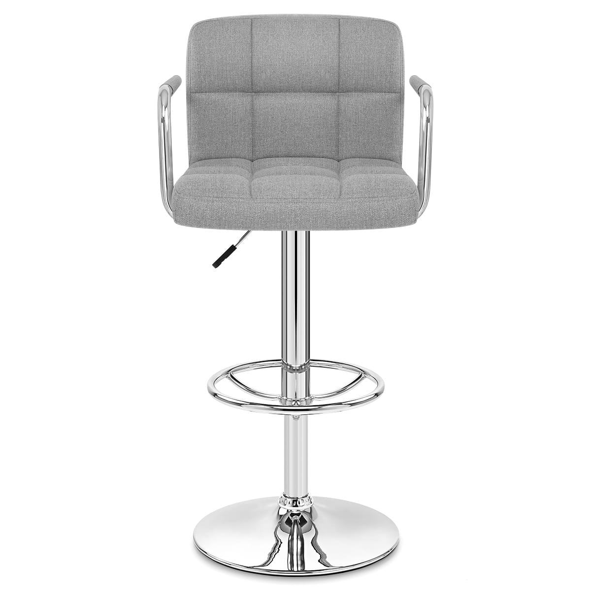 Sgabello Tessuto Cromato - Maze Grigio