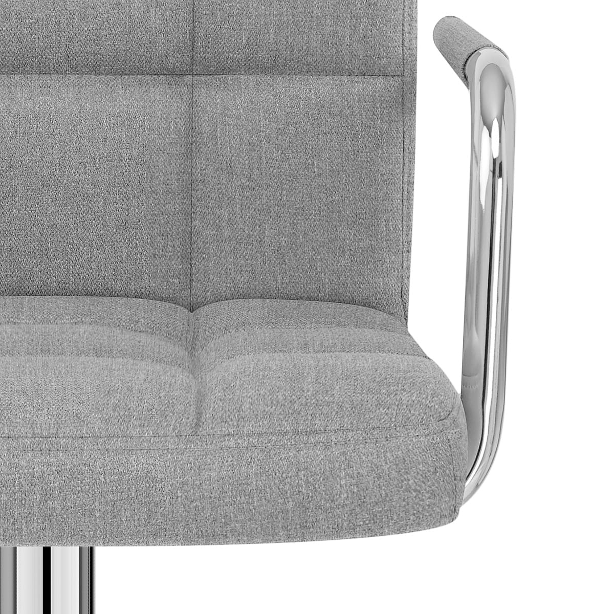 Sgabello Tessuto Cromato - Maze Grigio