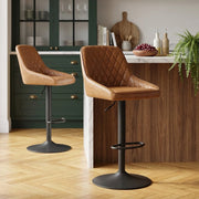 Sgabello Vera Pelle - Melbourne Marrone