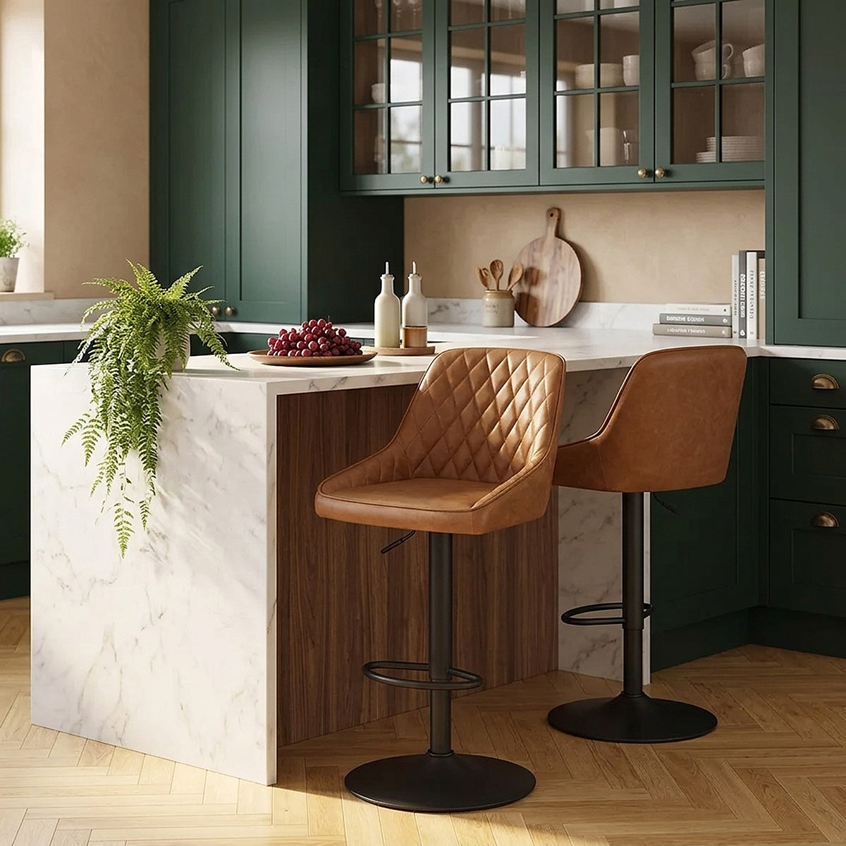 Sgabello Vera Pelle - Melbourne Marrone