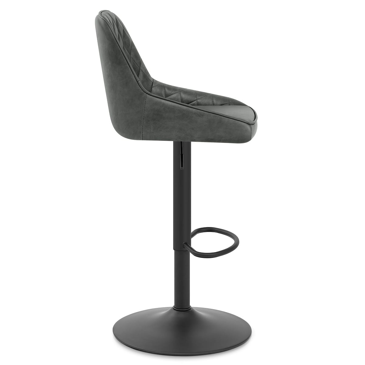 Sgabello Vera Pelle - Melbourne Grigio Scuro