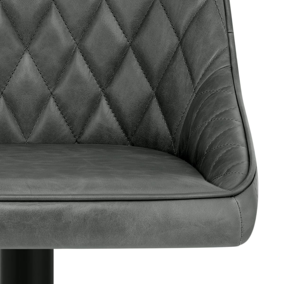 Sgabello Vera Pelle - Melbourne Grigio Scuro