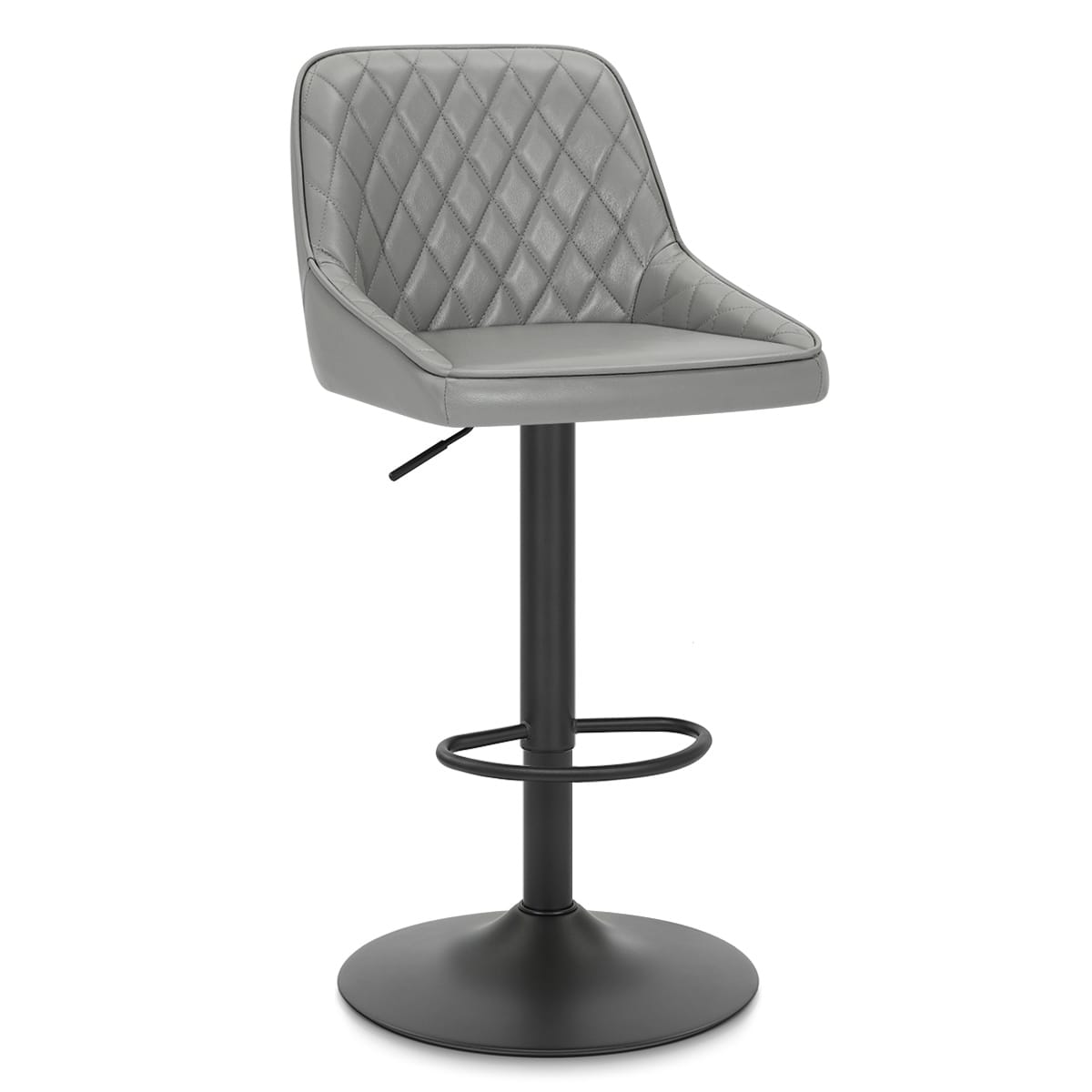 Sgabello Vera Pelle - Melbourne Grigio