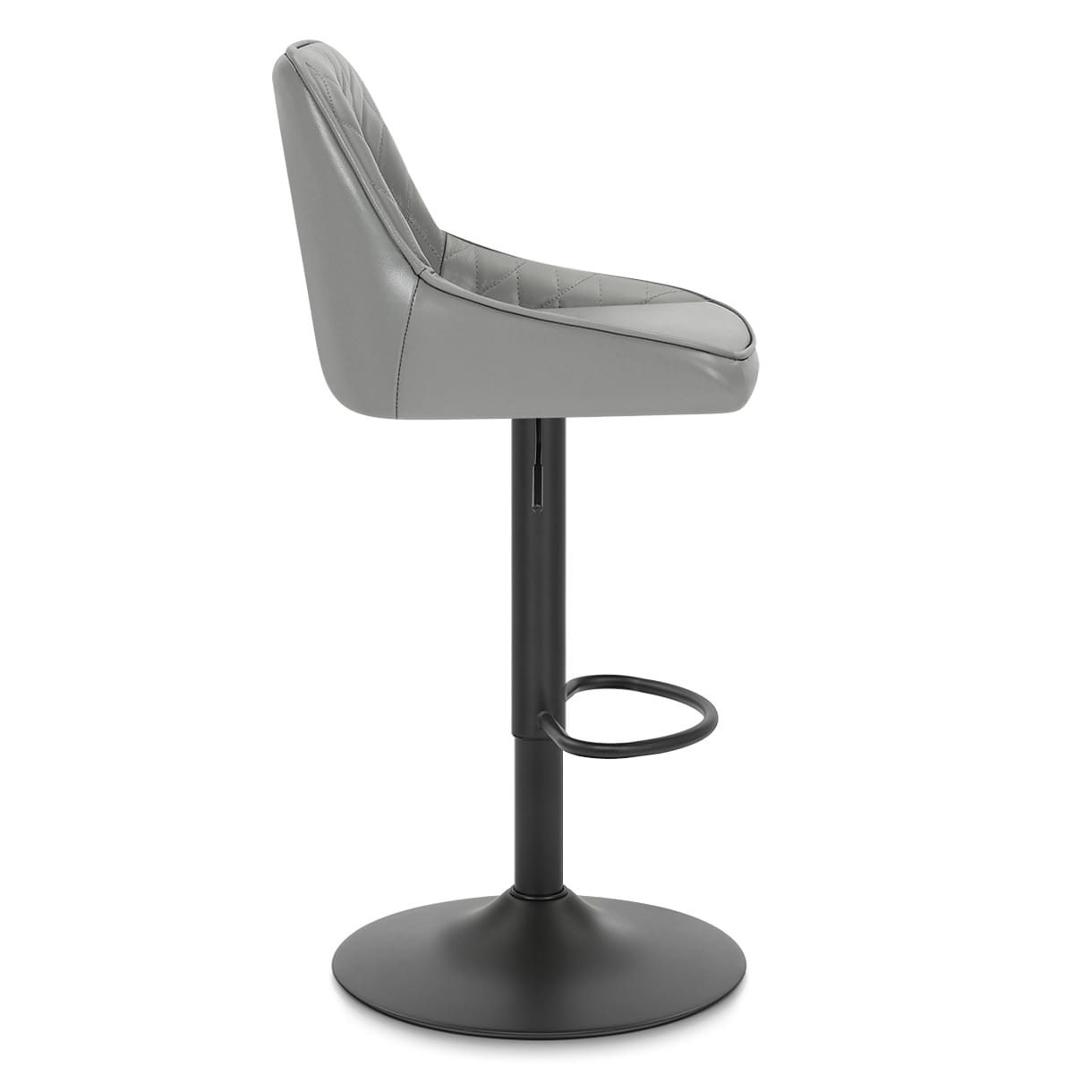Sgabello Vera Pelle - Melbourne Grigio